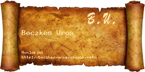Beczkes Uros névjegykártya